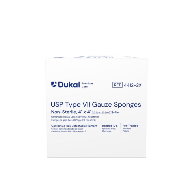 Dukal Premium Care X-Ray Detectable Gauze Sponges 12-Ply 4 inch x 4 inch medical supply