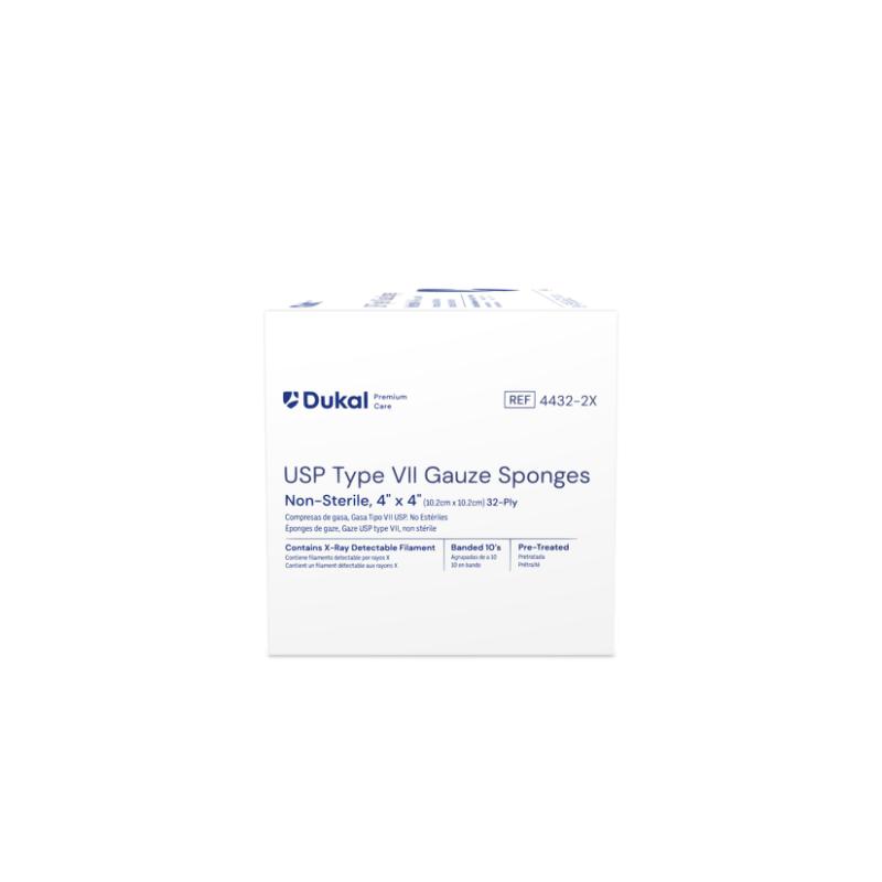 Dukal Premium Care X-Ray Detectable Gauze Sponges 32-Ply 4 inch x 4 inch medical supply