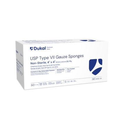 Dukal Premium Care X-Ray Detectable Gauze Sponges 32-Ply 4 inch x 4 inch medical supply