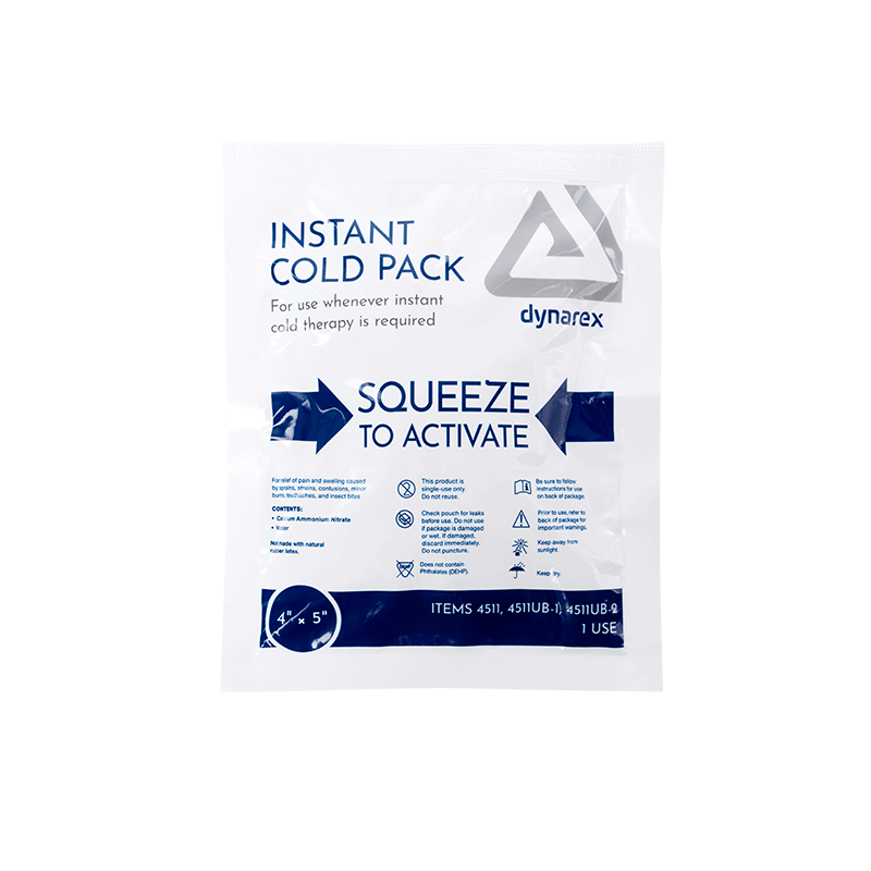 DynaSafety Instant Cold Pack 4" x 5" Case medical supply
