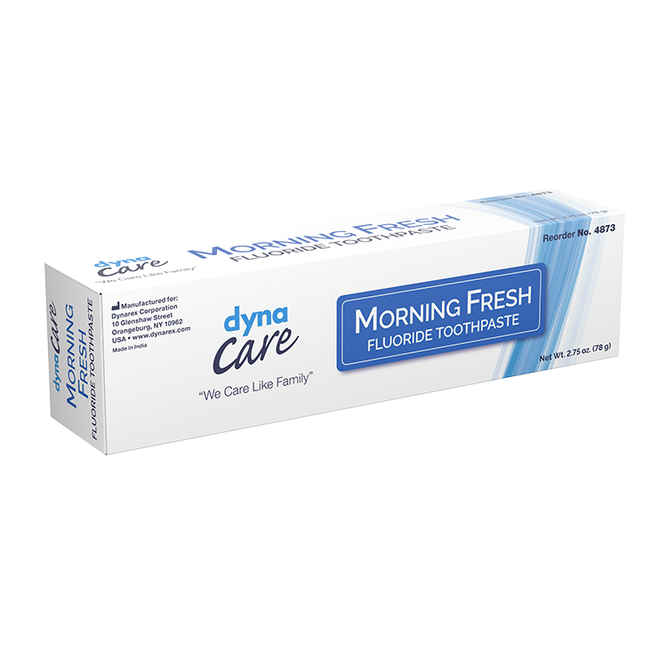 dynaCare Morning Fresh Mint Toothpaste with Fluoride 2.75 oz Tube Case of 144 medical supply