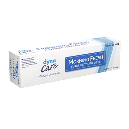 dynaCare Morning Fresh Mint Toothpaste with Fluoride 2.75 oz Tube Case of 144 medical supply