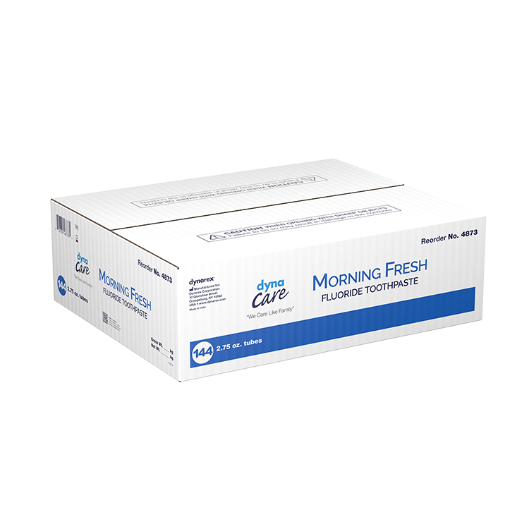dynaCare Morning Fresh Mint Toothpaste with Fluoride 2.75 oz Tube Case of 144 medical supply