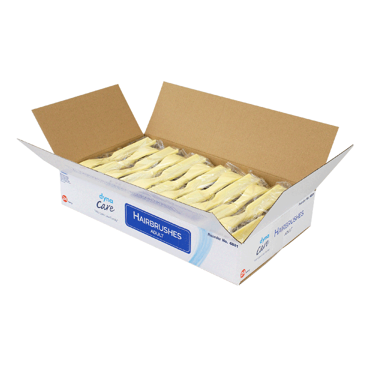 dynaCare Adult Hairbrushes Ivory Case of 288 medical supply