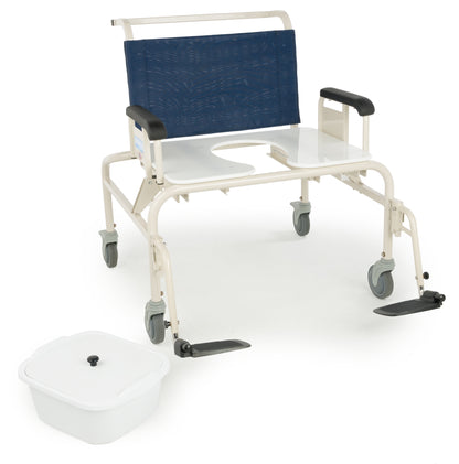Gendron Bariatric Shower Commode Push Handle 26 in Seat 750 lbs medical supply