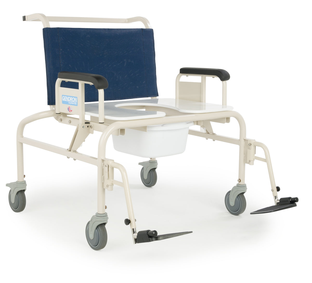Gendron Bariatric Shower Commode Push Handle 26 in Seat 750 lbs medical supply