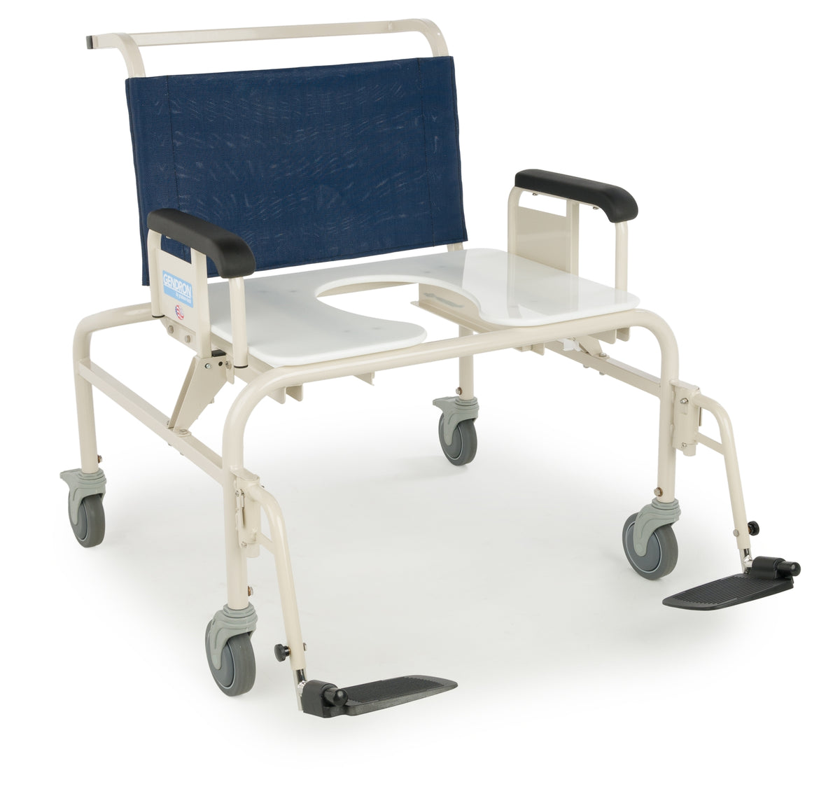 Gendron Bariatric Shower Commode Push Handle 26 in Seat 750 lbs medical supply