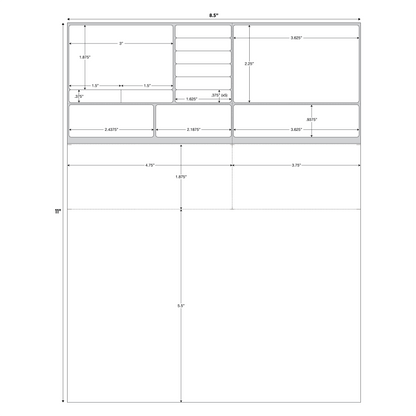 DuoWebF Sheet-Fed Style F Laser Rx Label 8.5x11 Case medical supply