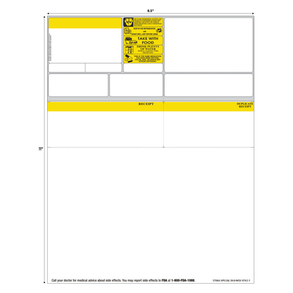 DuoWebF Sheet-Fed Style F Laser Rx Label 8.5x11 Case medical supply