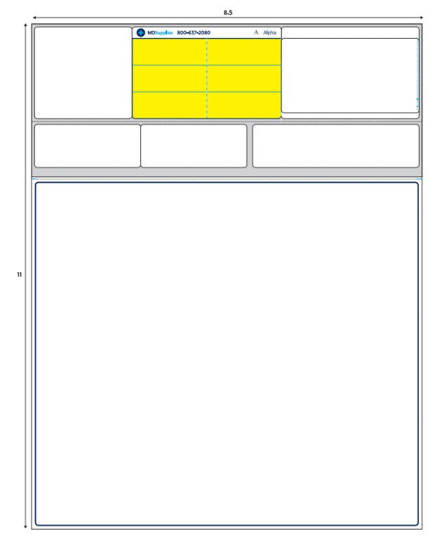 Rx Systems Alpha Sheet Fed Duo Web Laser Labels Case of 1200 medical supply
