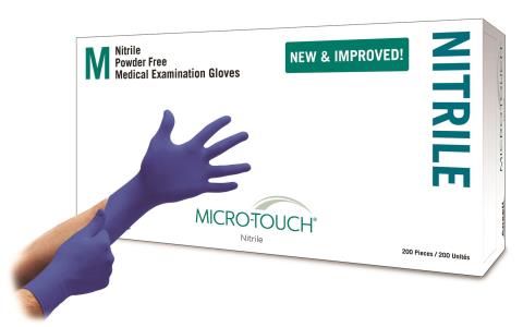 Ansell Micro-Touch Nitrile Exam Gloves Medium Case medical supply