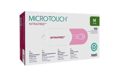 Ansell Micro-Touch Nitrafree Nitrile Exam Gloves X-Small Pink Case medical supply