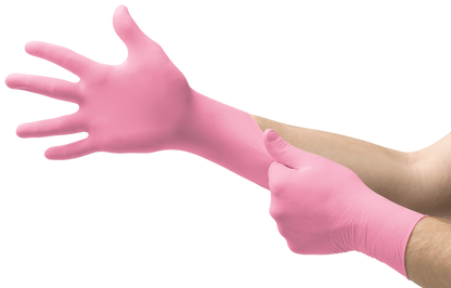 Ansell Micro-Touch Nitrafree Nitrile Exam Gloves X-Small Pink Case medical supply