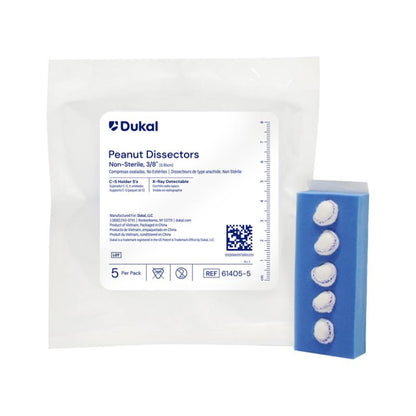 Dukal Peanut Dissectors with Foam C-5 Holder 3/8 inch medical supply