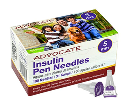 Advocate Pen Needles 31G x 5mm 3/16 Inch 100 per Box medical supply