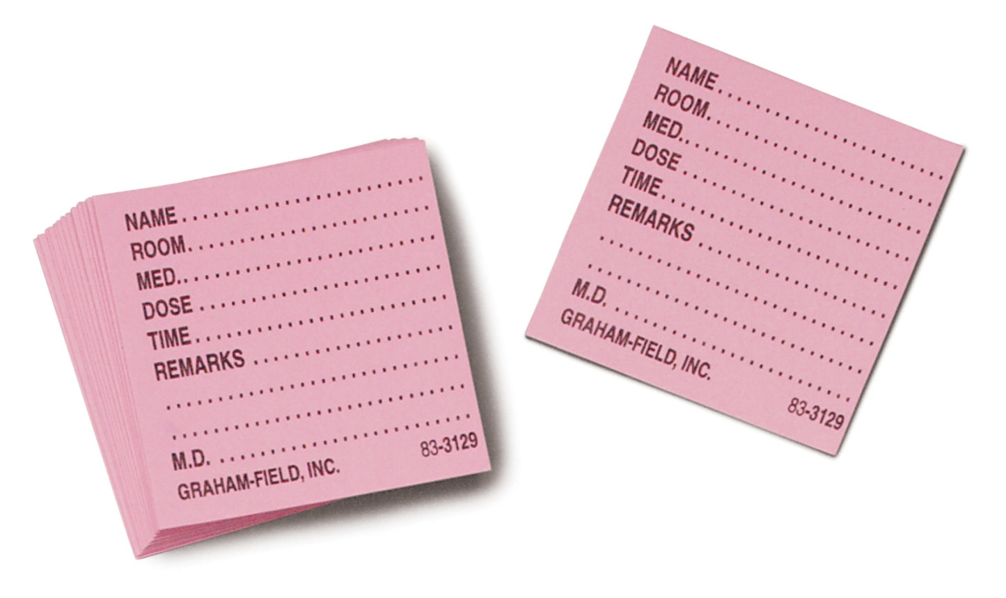 Grafco Medicine Dispenser Tray Cards, 500/Box, Pink (3129 P) medical supply