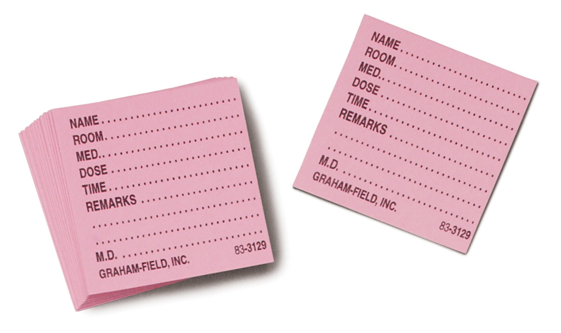 Grafco Medicine Dispenser Tray Cards, 500/Box, Pink (3129 P) medical supply