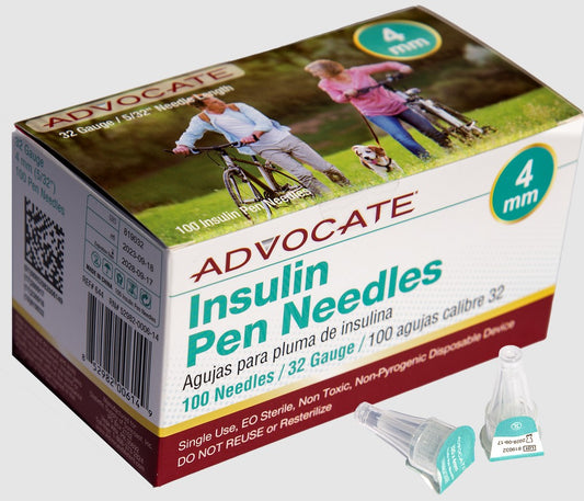 Advocate Pen Needles 32G x 4mm 5/32 Inch 100 per Box medical supply