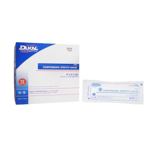 Dukal Conforming Stretch Gauze 4 in x 4.1 yds Sterile medical supply
