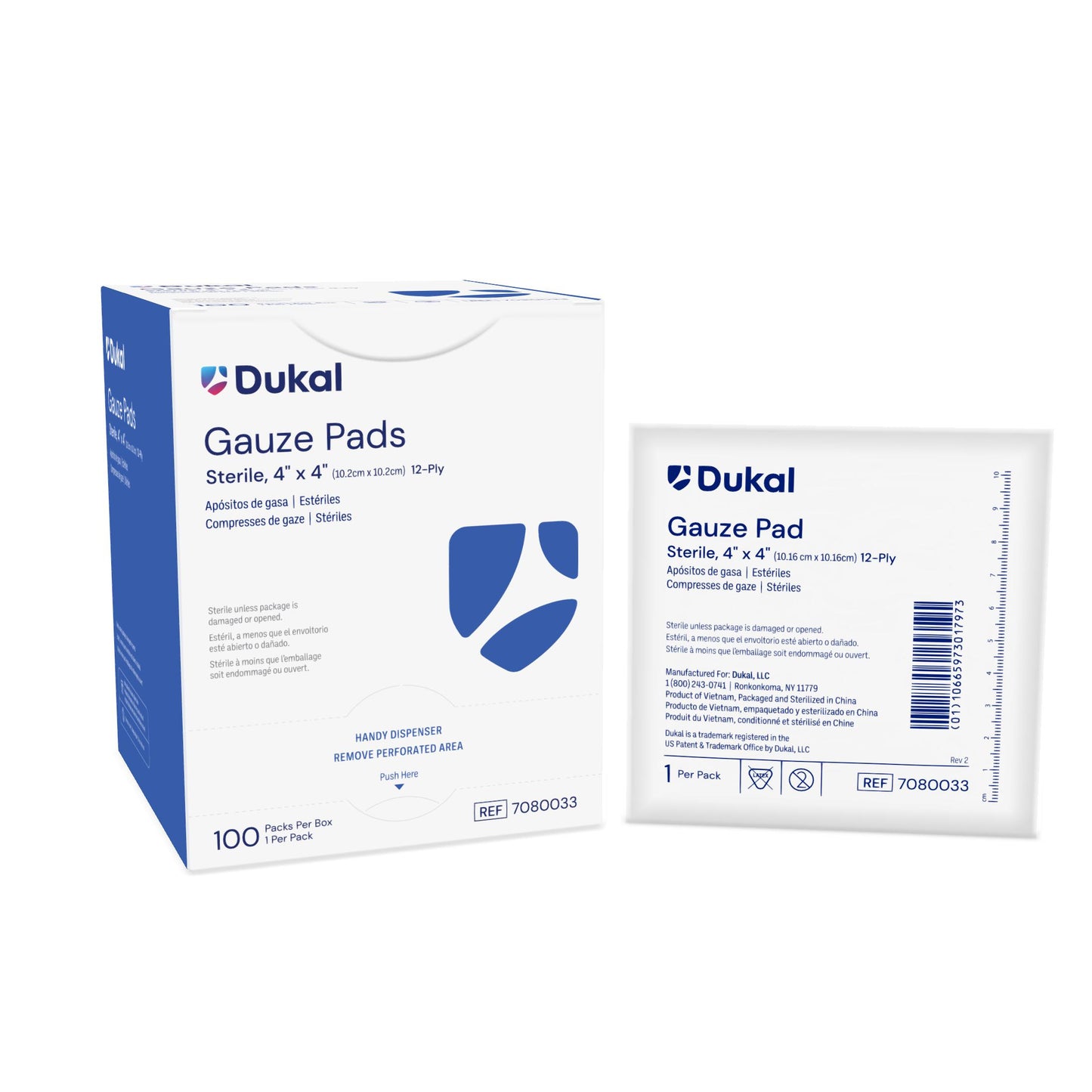 American White Cross Sterile Gauze Pad 4 x 4 inch 12-Ply medical supply