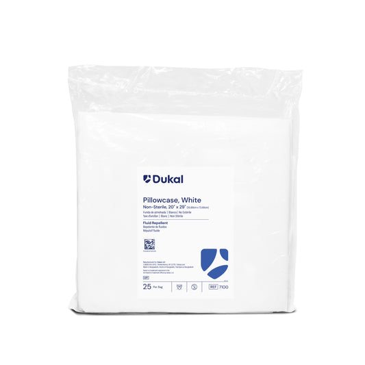 Dukal Disposable Pillowcase 20 inch x 29 inch White case of 100 medical supply
