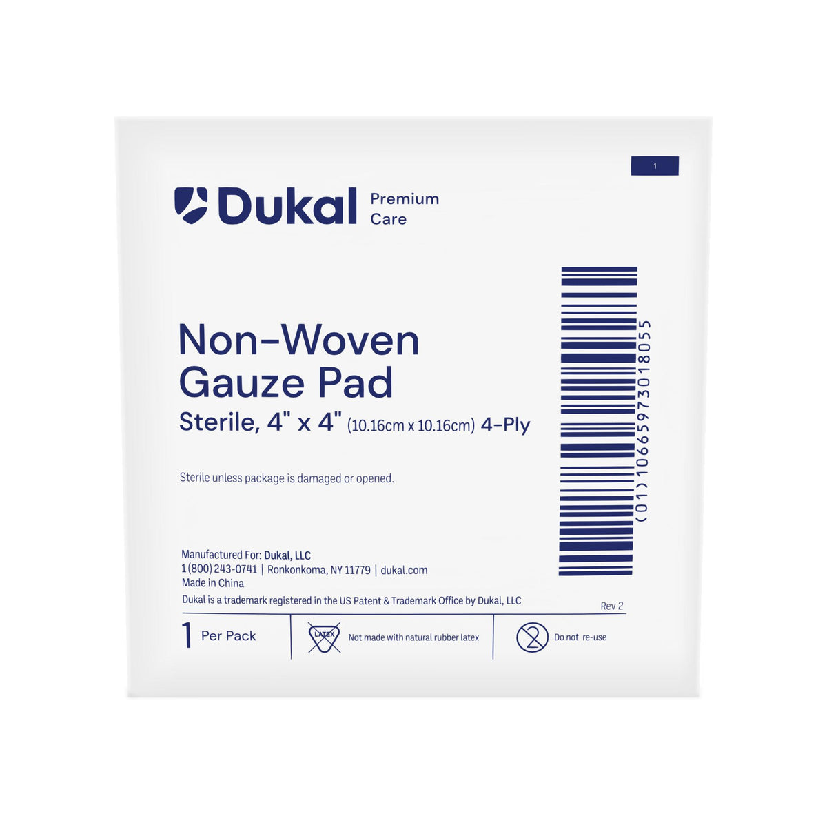 Dukal Non-Woven Pad 4x4 4-Ply Sterile medical supply