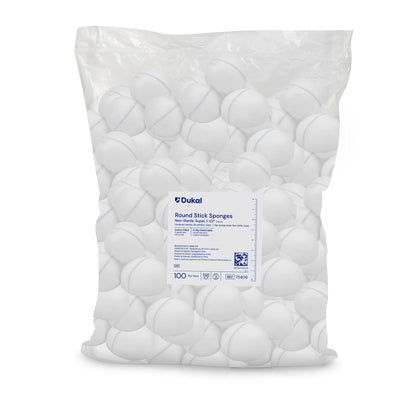 Dukal Round Stick Sponges with X-Ray Detectable Filament 1.5 inch medical supply