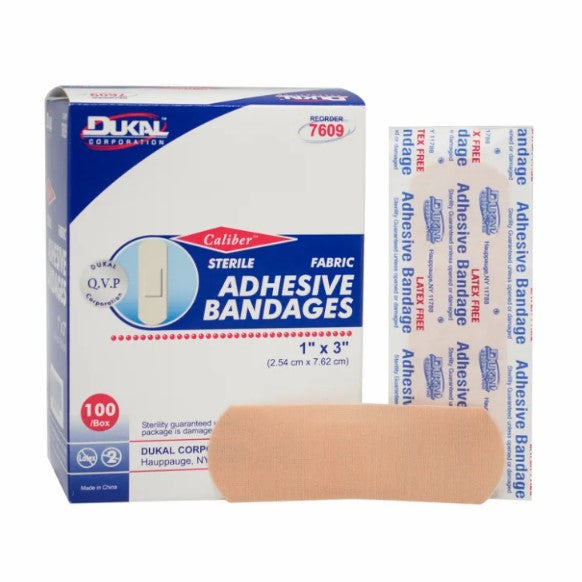 Dukal Fabric Adhesive Bandage 1 x 3 in Case of 2400 medical supply
