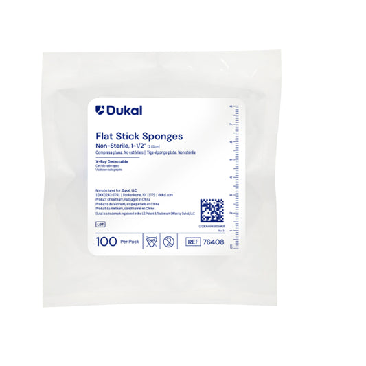 Dukal Flat Stick Sponges 1.5 inch medical supply