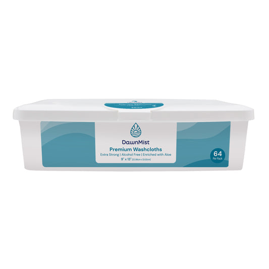 Dawn Mist Adult Premium Wet Wipes 9x13 Inch Hard Tub Case medical supply