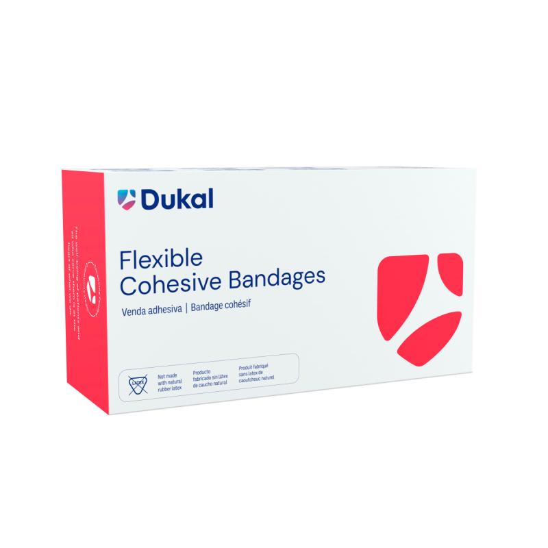 Dukal Non-Latex Cohesive Bandages 1 inch x 5 yds Tan medical supply