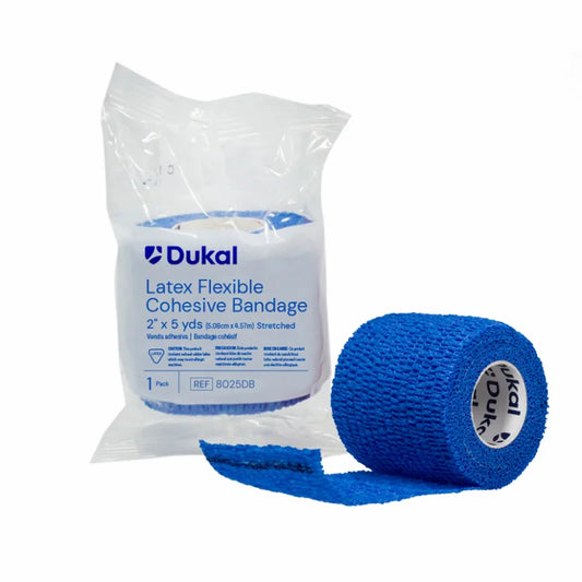 Dukal Latex Cohesive Bandage 2 inch x 5 yds Dark Blue medical supply