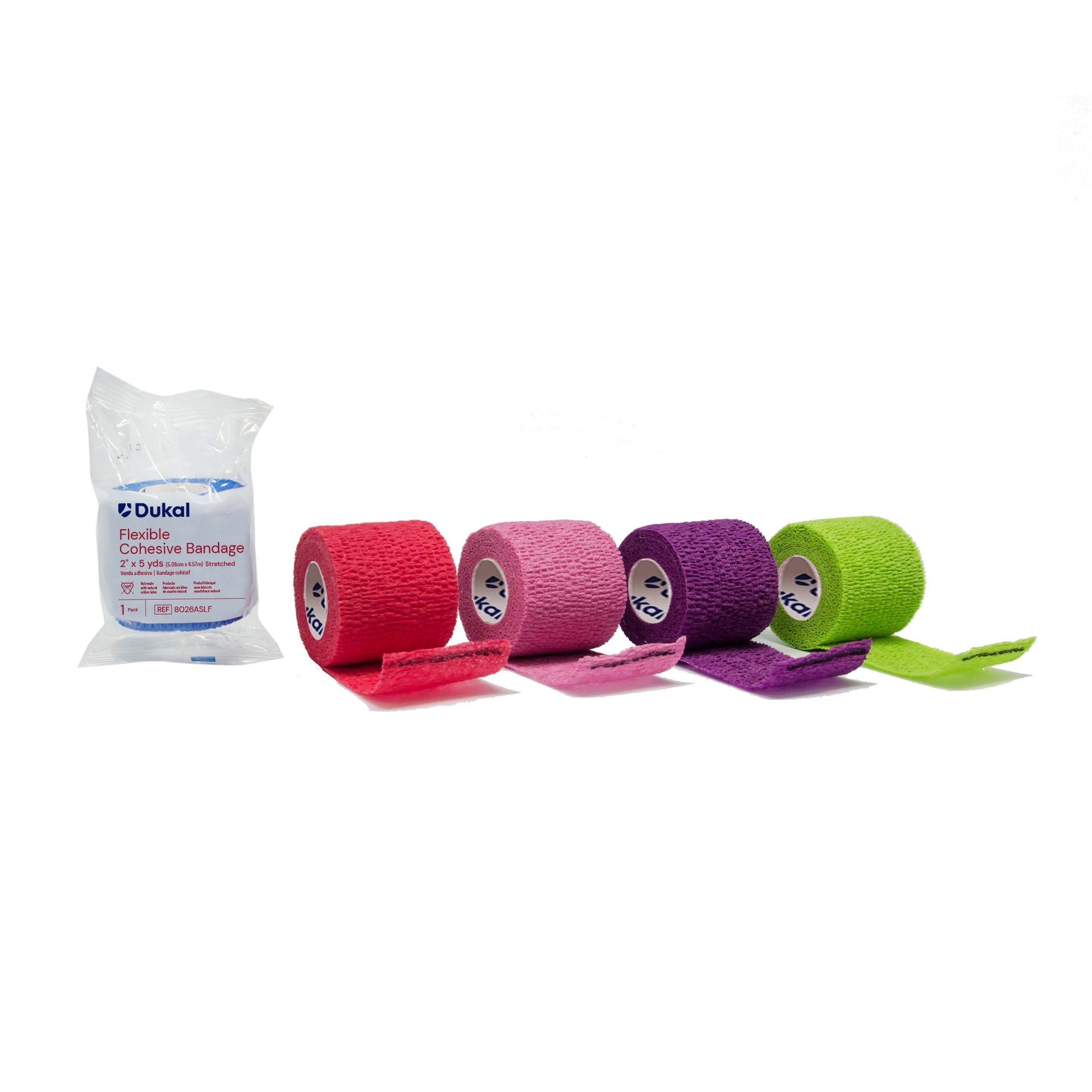 Dukal Non-Latex Cohesive Bandage 2 inch x 5 yds Assorted medical supply