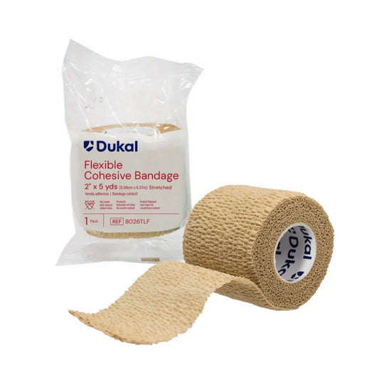 Dukal Non-Latex Cohesive Bandage 2 inch x 5 yds Tan medical supply