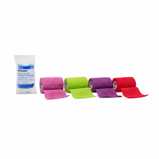 Dukal Latex Cohesive Bandage 3 inch x 5 yds Assorted medical supply