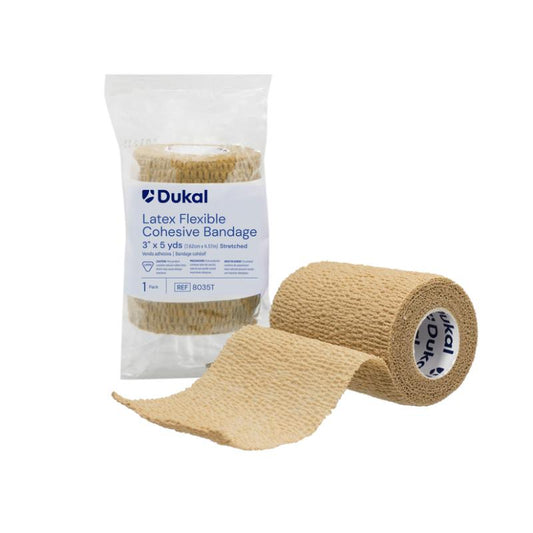 Dukal Latex Cohesive Bandage 3 inch x 5 yds Tan medical supply