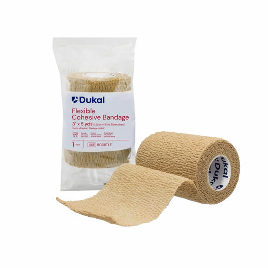 Dukal Non-Latex Cohesive Bandage 3 inch x 5 yds Tan medical supply