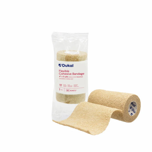 Dukal Non-Latex Cohesive Bandages 4 inch x 5 yds Tan medical supply