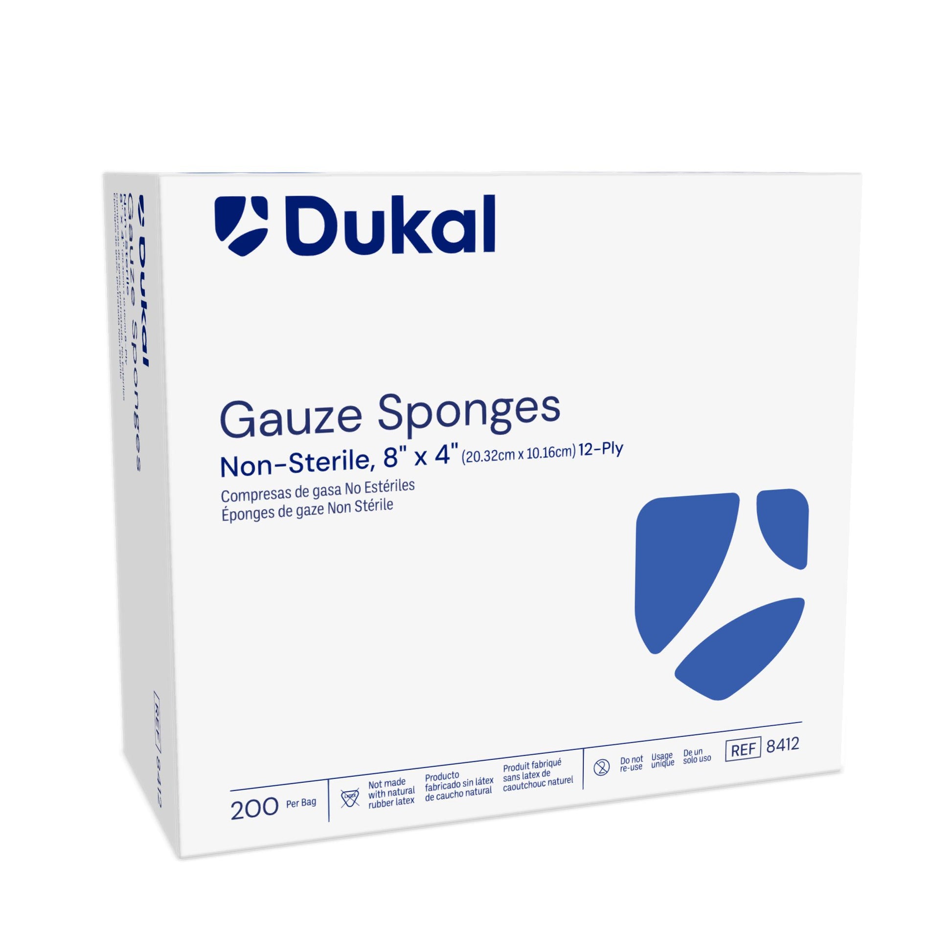 Dukal Gauze Sponges 12-Ply 8 inch x 4 inch medical supply