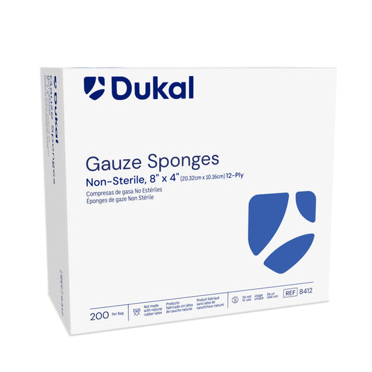 Dukal Gauze Sponges 12-Ply 8 inch x 4 inch medical supply