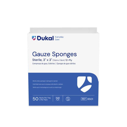 Dukal Everyday Care Gauze Sponges 12-Ply 3x3 case medical supply