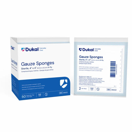 Dukal Everyday Care Sterile Gauze Sponges 8-Ply 4x4 medical supply