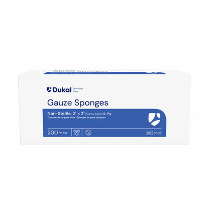 Dukal Everyday Care Non-Sterile Gauze Sponge 8-Ply 2x2 medical supply