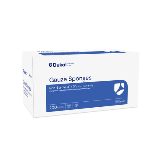 Dukal Everyday Care Non-Sterile Gauze Sponges 8-Ply 3x3 medical supply
