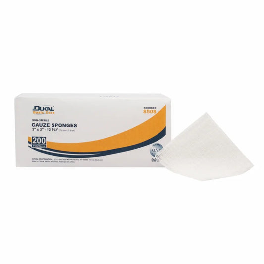 Dukal Everyday Care Non-Sterile Gauze Sponges 12-Ply 3x3 medical supply