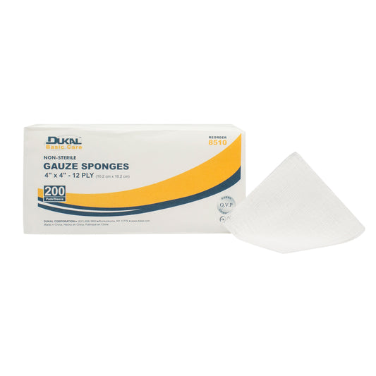 Dukal Everyday Care Non-Sterile Gauze Sponges 12-Ply 4x4 medical supply