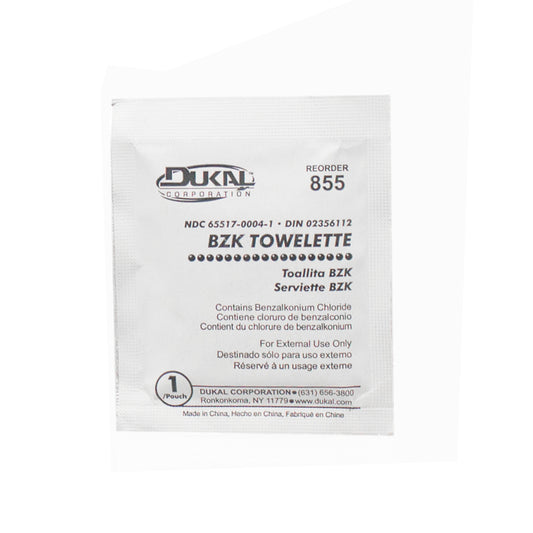 Dukal BZK Towelette 5 x 8 inch 1000 per Case medical supply