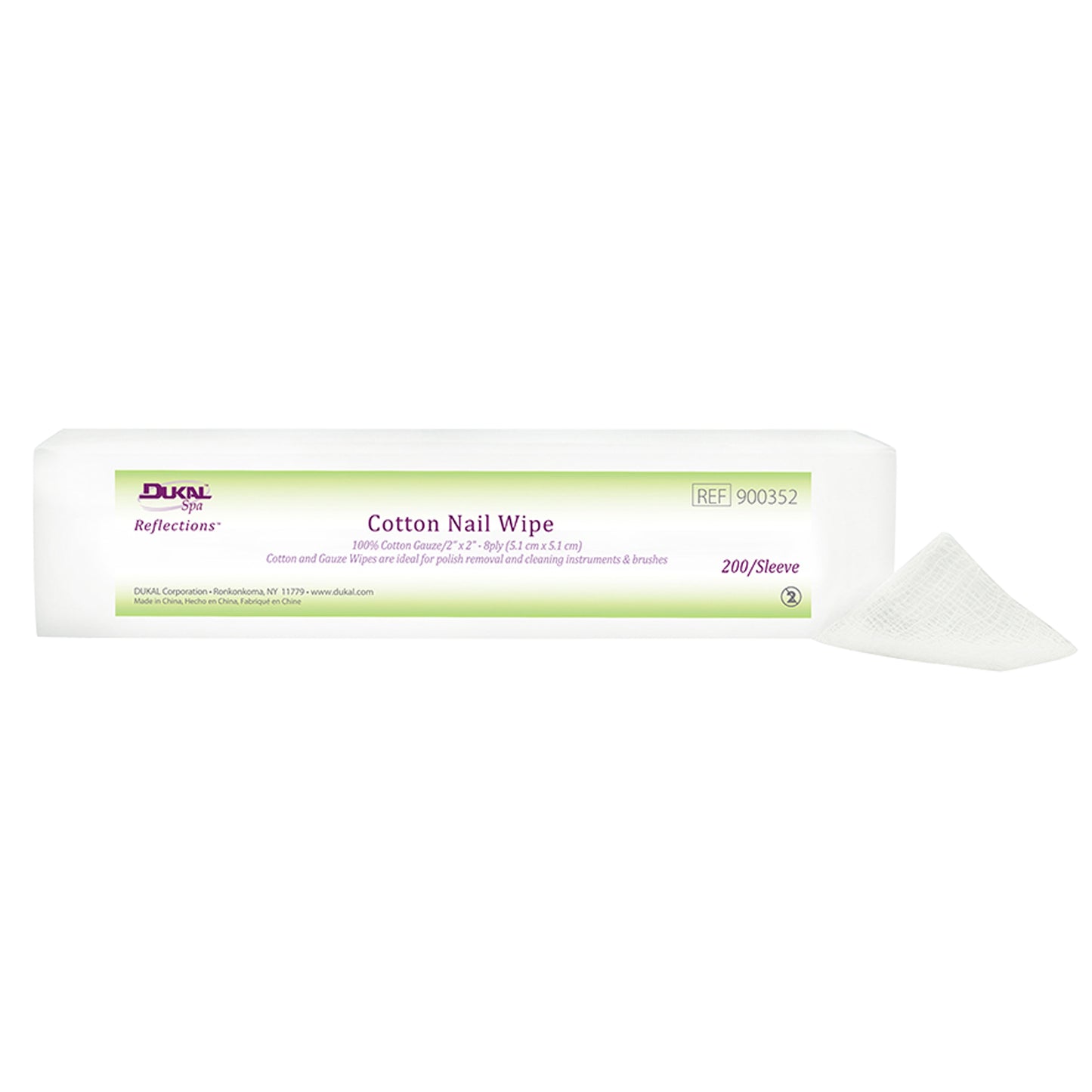 Dukal Cotton Nail Wipes 2 inch x 2 inch 8-Ply Case of 5000 medical supply