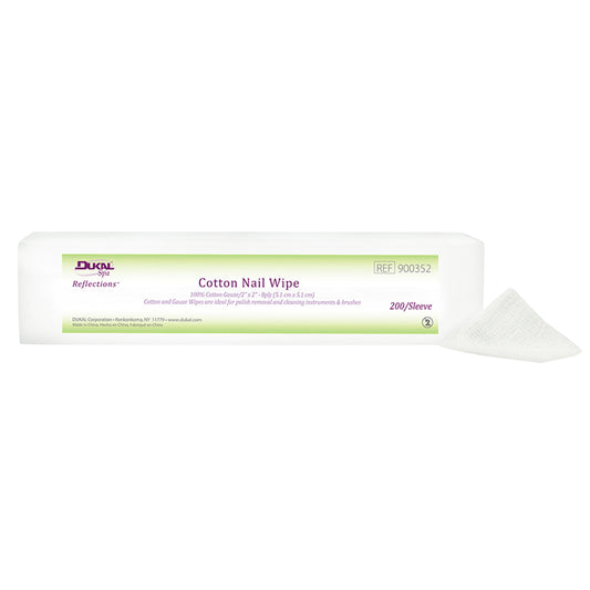 Dukal Cotton Nail Wipes 2 inch x 2 inch 8-Ply Case of 5000 medical supply