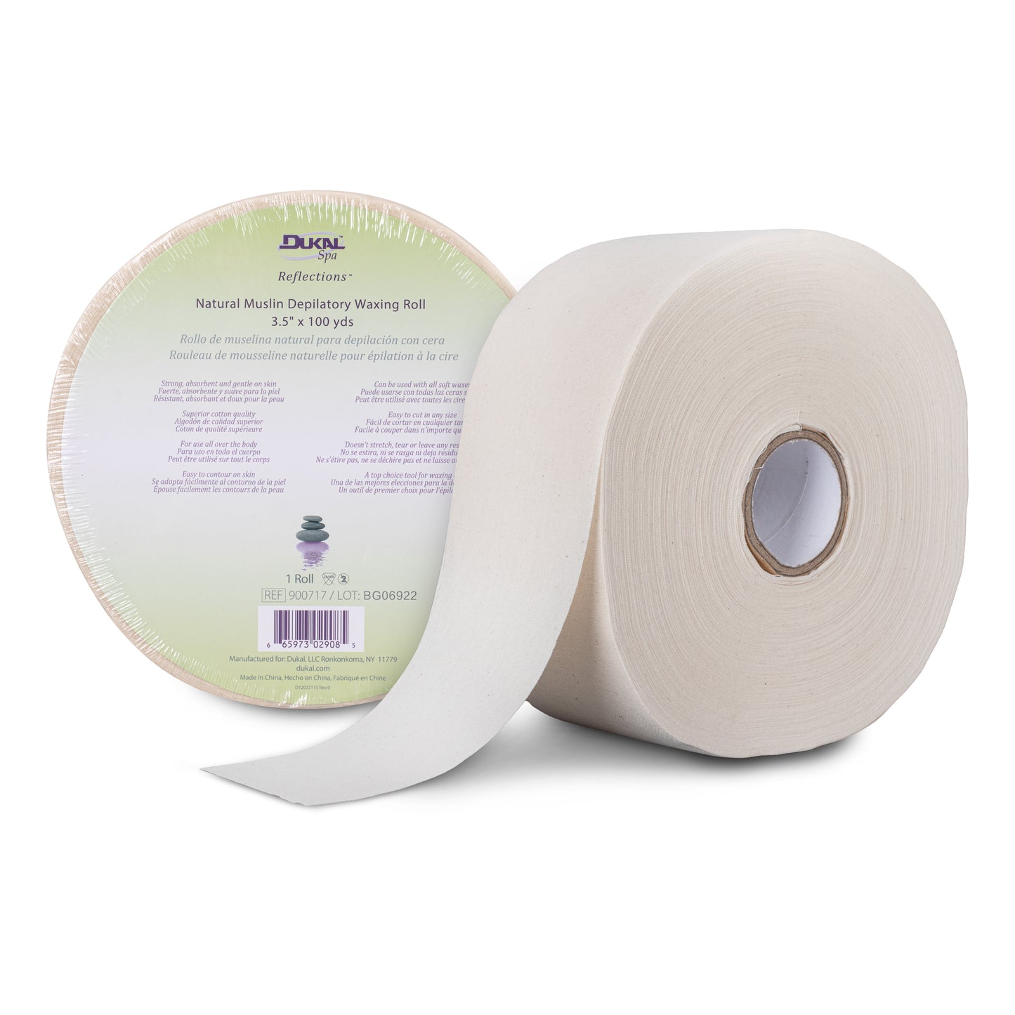 Dukal Natural Muslin Depilatory Waxing Roll 3.5in x 100yds medical supply